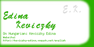 edina keviczky business card